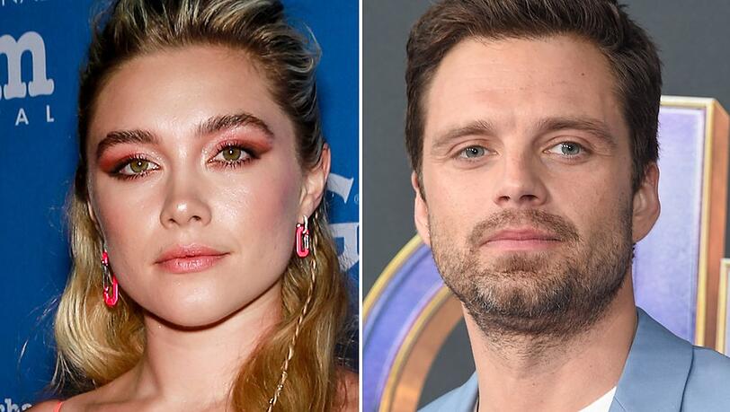 Florence Pugh (l.) und Sebastian Stan sind nur zwei der Stars aus dem Team-Film "Thunderbolts" der Marvel Studios.