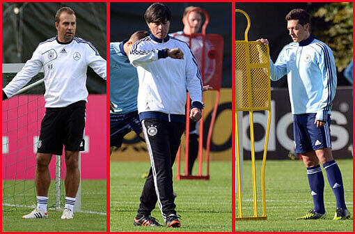 Am Freitag warten Giovanni Trappatoni und seine Iren auf die DFB-Kicker. Sehen Sie hier die aktuellen Bilder vom Training der Nationalelf.