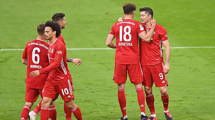 Die Bayern feierten am Samstag einen furiosen Kantersieg gegen Borussia Mönchengladbach.
