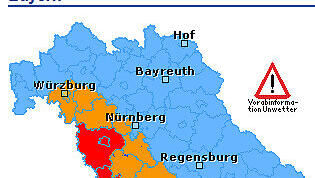 Das ist die Unwetterprognose für den Samstag vom Deutschen Wetterdienst. Das ist die Unwetterprognose für den Samstag vom Deutschen Wetterdienst.