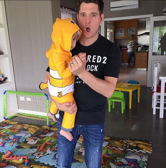 Enge Vater-Sohn-Bindung: Michael Bublé und Noah.