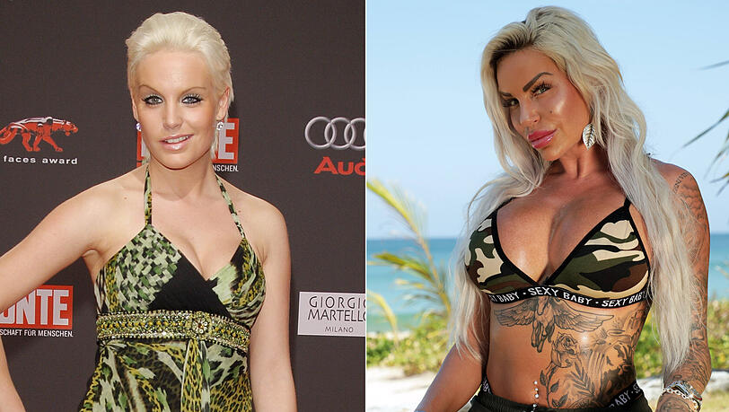 Vergleich früher zu heute: Links zeigt Gina-Lisa Lohfink bei einer Veranstaltung 2008, rechts bei "Kampf der Realitystars" 2021 Vergleich früher zu heute: Links zeigt Gina-Lisa Lohfink bei einer Veranstaltung 2008, rechts bei "Kampf der Realitystars" 2021