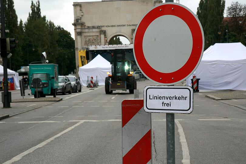 München bereitet sich für die große Feier zur Deutschen Einheit vor. Die Bilder