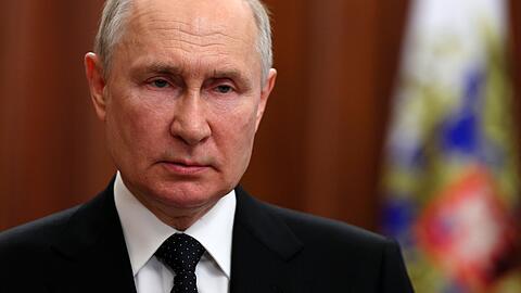 Wladimir Putin, Präsident von Russland, während einer Ansprache an die Nation.