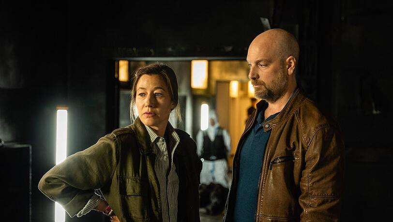 Kriminalhauptkommissarin Cris Blohm (Johanna Wokalek) und ihr Kollege Dennis Eden (Stephan Zinner) in "Polizeiruf 110: Funkensommer".