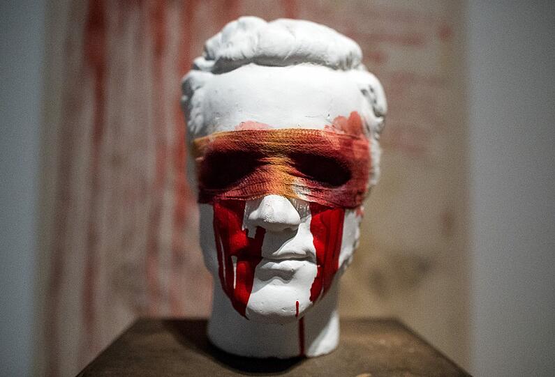 Das Opfer im Zentrum des Werks: "Ödipus" von Hermann Nitsch.