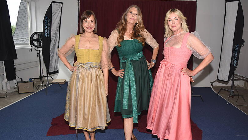 Kathrin Anna Stahl, Nicole Belstler-Boettcher und Saskia Valencia bei dem VIP-Get-Together in M&uuml;nchen.