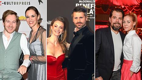 V. l.: Samuel und Sarah Koch fanden bei "Sturm der Liebe" zusammen, bei Jana und Thore Sch&ouml;lermann war es "Verbotene Liebe" und Daniel Fehlow und Jessica Ginkel verhalf "GZSZ" zur Ehe.