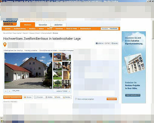 So schaut sie aus, die Anzeige auf einem Internetportal.