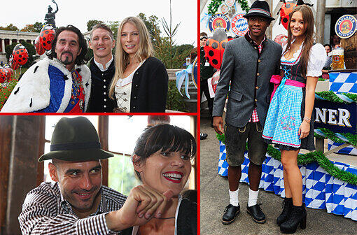 Die Spieler des FC Bayern waren auf dem Oktoberfest. Hier sehen Sie die Bilder.