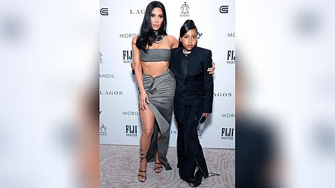 Kim Kardashian mit Tochter North West, die sie aus der Ehe mit Kanye West hat.
