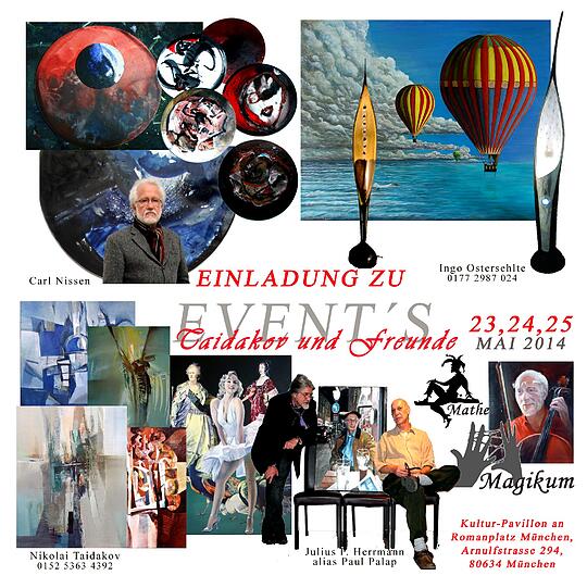 Die Einladung zur Ausstellung im Kulturpavillon am Romanplatz.
