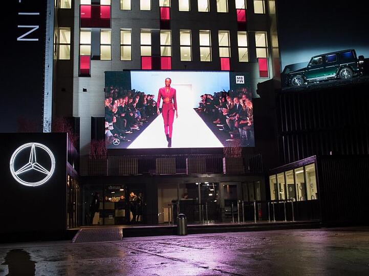 Blick auf das E-Werk während der Berlin Fashion Week (2018).