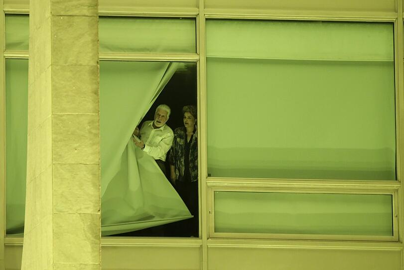 Dilma Rousseff mit Stabschef Jaques Warner im Planalto Palace.