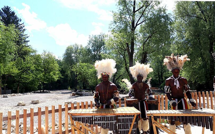 Zur Eröffnung gab es es echte afrikanische Rhythmen.