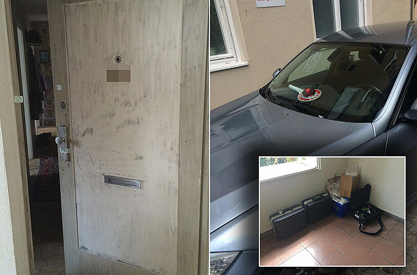 Mord in der Au in München: Bilder vom Tatort: Hier wurde die 91-jährige Rentnerin Anna S. auf gewaltsame Weise umgebracht. Die Spurensicherung ist noch vor Ort.