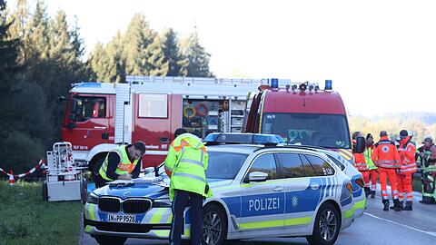 Zahlreiche Einsatzkr&auml;fte k&uuml;mmerten sich nach dem Unfall um die Verletzten.