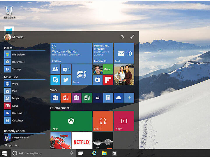 Das neue Betriebssystem Windows 10 kann ab sofort reserviert werden