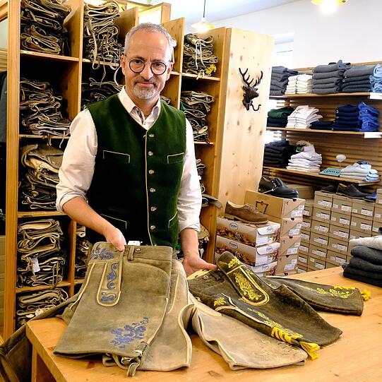Trägt Lederhosn sowieso das ganze Jahr: Peter Markgraf.