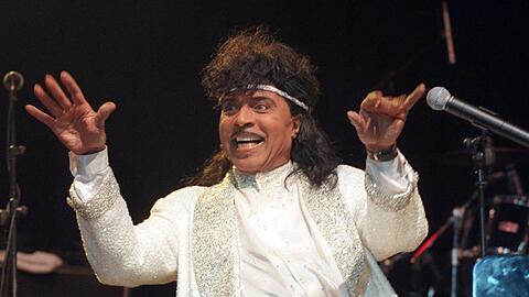 Little Richard, der "King of Rock'n'Roll", bei einem Konzert in der Grugahalle 1997.