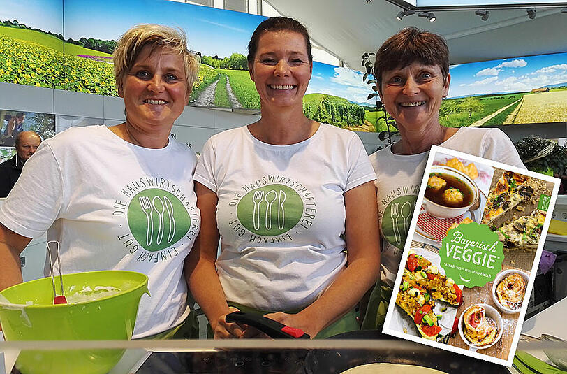 Wollen vegetarische Möglichkeiten mit regionalen Produkten aufzeigen: Silvia Schlögel, Bettina Eder und Christine Schilcher (v.l.).
