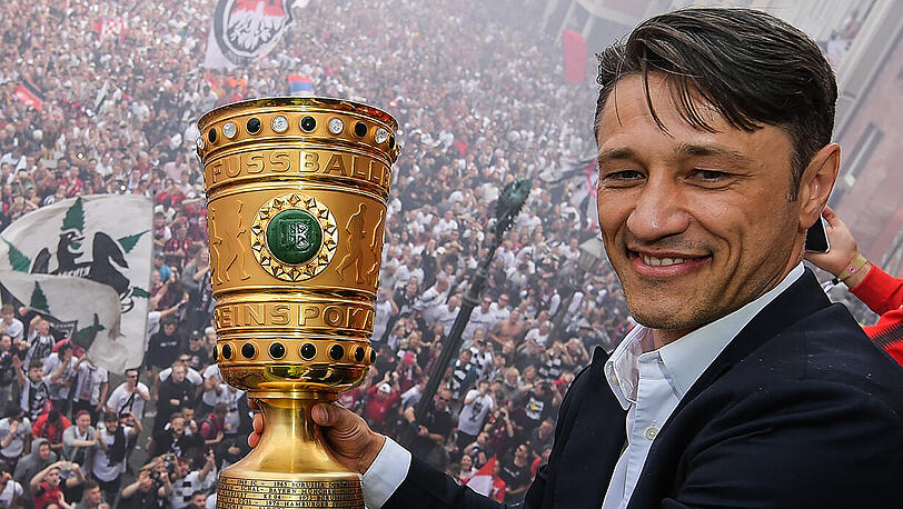 In der neuen Saison will Trainer Niko Kovac mit dem FC Bayern den Pokalsieg feiern. Im Mai sicherte er sich mit Eintracht Frankfurt den Pokal - nach einem 3:1-Finalsieg gegen seinen neuen Arbeitgeber.