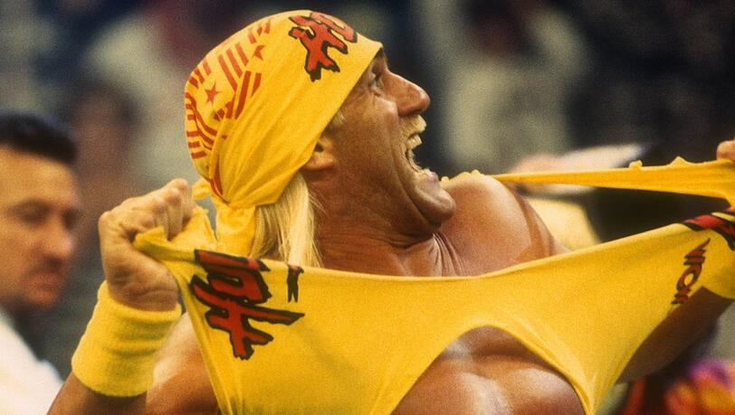 So kannte man ihn: Hulk Hogan im Wrestling-Ring.