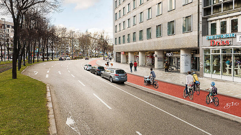 An der Sonnenstraße würde eine Fahrspur je Richtung entfallen.