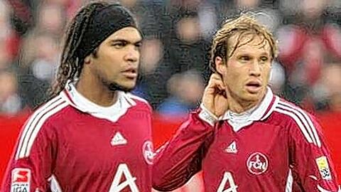 Keinerlei Berührungsängste mit den alten Kameraden aus München: Breno (l.) und Andi Ottl.