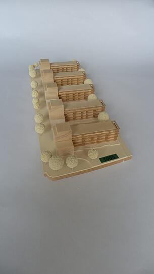 Ein Modell des Siegerentwurfs des Architekten Florian Krieger.