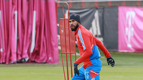 Bayern-Stürmer Eric Maxim Choupo-Moting konnte beim Training am Montag voll mitmachen.