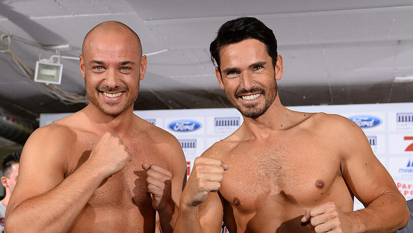 Treten beim "Promiboxen" gegeneinander an: Die Ex-"Bachelors" Christian Tews (l.) und Jan Kralitschka Treten beim "Promiboxen" gegeneinander an: Die Ex-"Bachelors" Christian Tews (l.) und Jan Kralitschka
