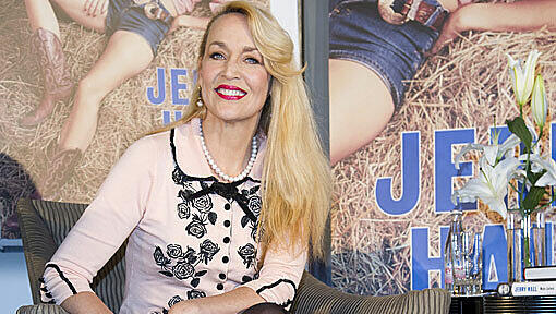 Rock'n'Rollerin Jerry Hall in München. Rock'n'Rollerin Jerry Hall in München.