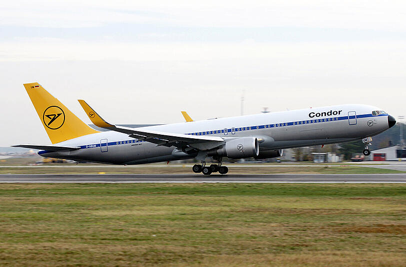 Mit einem solchen Condor-Flieger waren 250 Passagiere auf den Weg in die Dominikanische Republik.