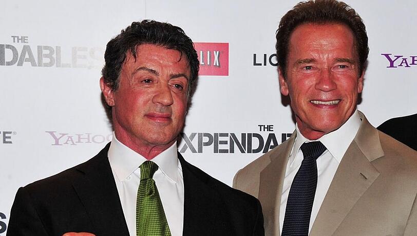 Stets mit geballter Faust: Sylvester Stallone, hier mit Arnold Schwarzenegger Stets mit geballter Faust: Sylvester Stallone, hier mit Arnold Schwarzenegger