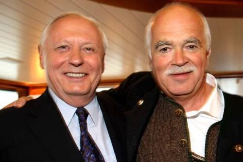 Der schwarze Peter und der rote Oskar kürzlich bei Gauweilers 60. Geburtstag: Persönlich befreundet, politisch jetzt auch?