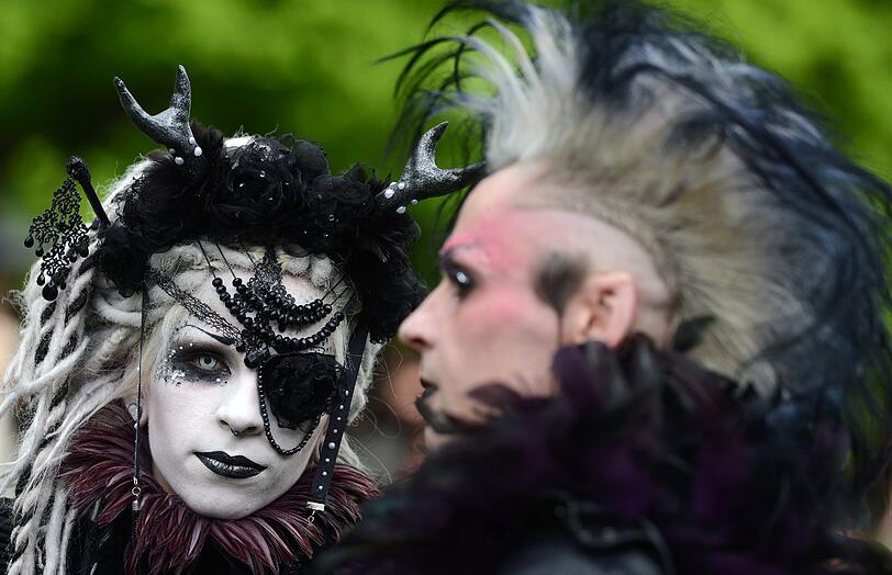 Nicole aus Sachsen-Anhalt beim "viktorianischen Picknick" in Leipzig.