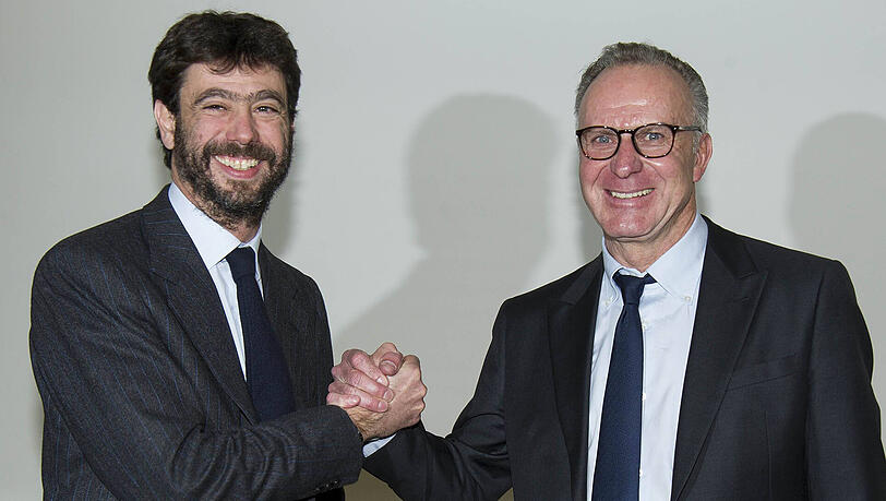 Andrea Agnelli und Karl-Heinz Rummenigge (rechts). Andrea Agnelli und Karl-Heinz Rummenigge (rechts).
