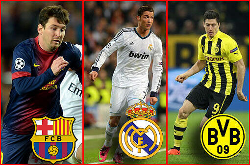 Barças Lionel Messi, Real Madrids Cristiano Ronaldo. Weltklasse: Dortmunds Star Robert Lewandowski. Hier kommt der ultimative Gegner-Check der AZ. Einfach weiterklicken!