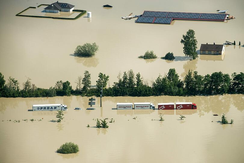 Aktuelle Bilder vom Hochwasser aus Deggendorf: Die Lage ist noch immer ernst.