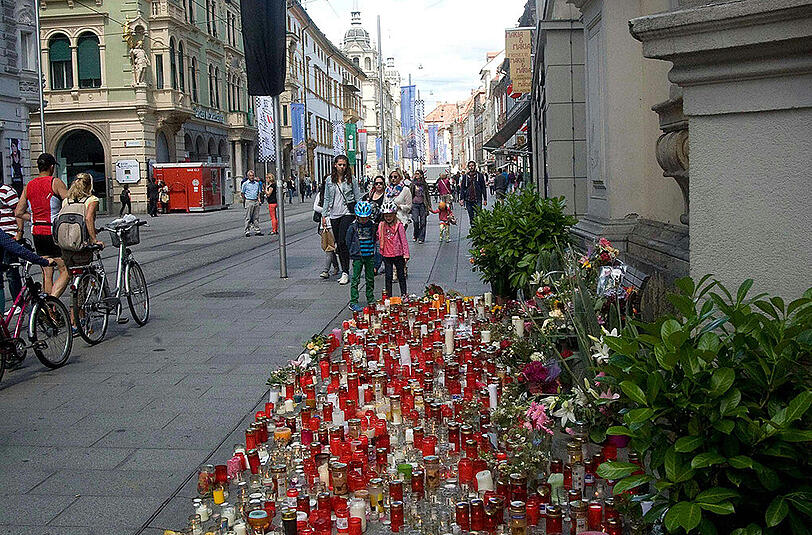 Graz trauert um die Opfer der Amokfahrt.