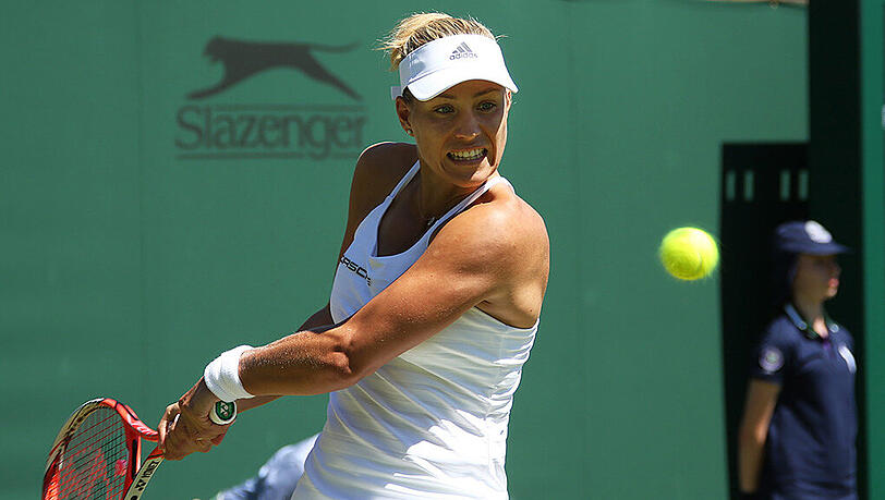 Angelique Kerber gewann ihr Erstrundenspiel in Wimbledon mit 6:0, 6:0. Angelique Kerber gewann ihr Erstrundenspiel in Wimbledon mit 6:0, 6:0.