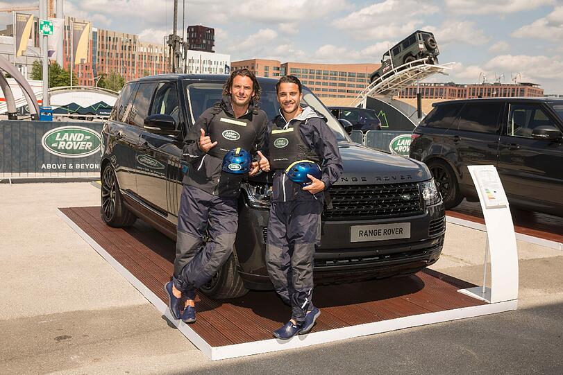 Stephan Luca und Kostja Ullman bei der Land Rover Sailing Series in Hamburg