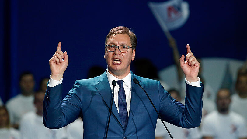 Klarer Sieger in Serbien: Der alte Premierminister und neue Präsident Aleksandar Vucic. Klarer Sieger in Serbien: Der alte Premierminister und neue Präsident Aleksandar Vucic.