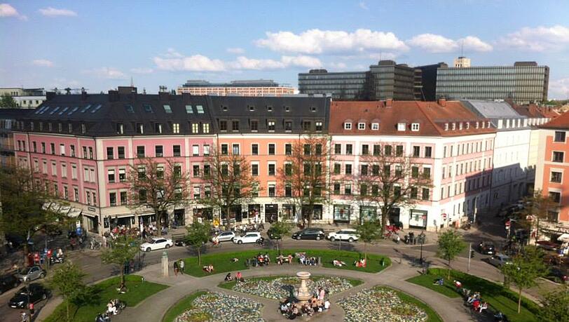 Begehrte Wohngegend: der Gärtnerplatz und die Umgebung. Begehrte Wohngegend: der Gärtnerplatz und die Umgebung.