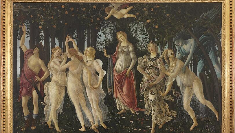 Sandro Botticellis "La primavera" aus den Uffizien in Florenz. Sandro Botticellis "La primavera" aus den Uffizien in Florenz.
