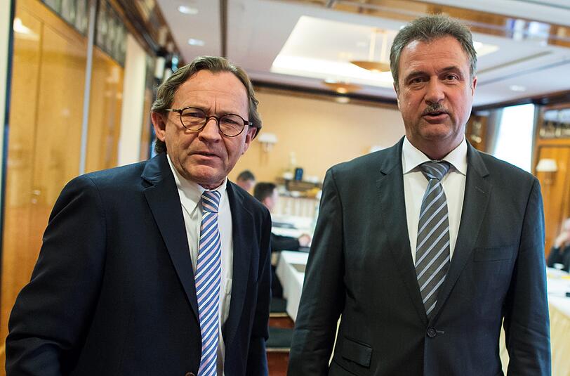 Ulrich Weber (l.), Personalvorstand der Deutschen Bahn und Claus Weselsky, Vorsitzender der Lokführergewerkschaft GDL, werden sich nicht einig.