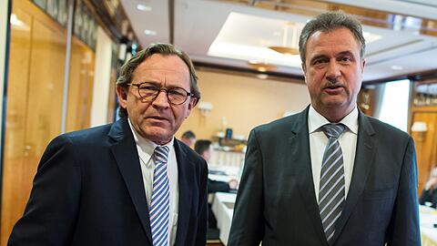 Ulrich Weber (l.), Personalvorstand der Deutschen Bahn und Claus Weselsky, Vorsitzender der Lokführergewerkschaft GDL, werden sich nicht einig.