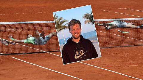 Einfach umwerfend! Kevin Krawietz (kleines Bild) und Andreas Mies (l.) nach ihrem sensationellen Triumph bei den French Open, überwältigt von Emotionen.