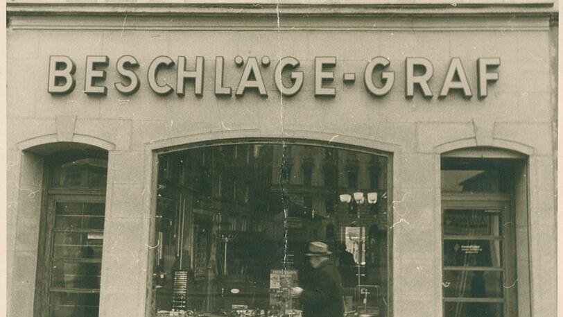 Das alte Eisenwarengeschäft der Familie Graf in der Sendlinger Straße.